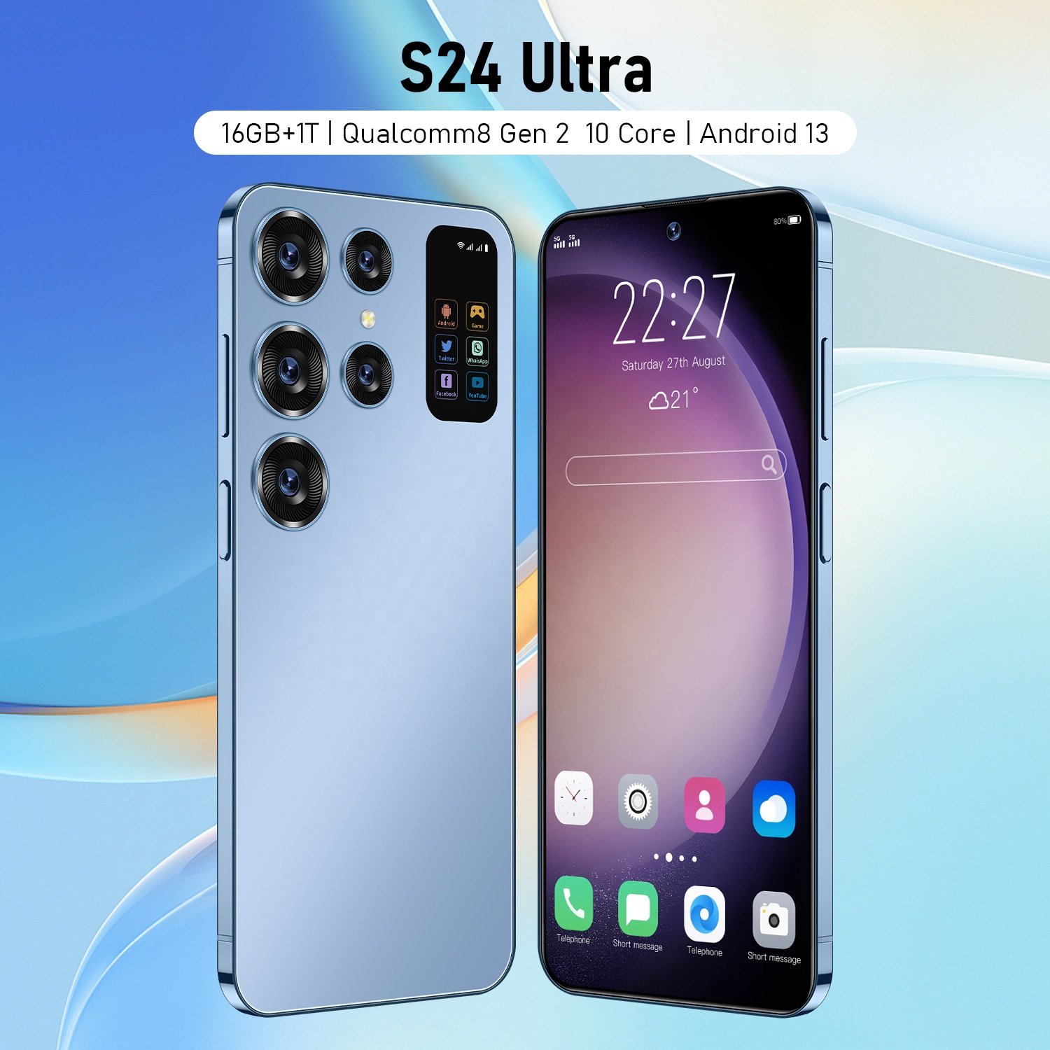 2024 New S24 Ultra Unlocked Smartphone 7inch 16GB+1TB 5G mobile phone android13 Deca Core Gloabal Version cell phone